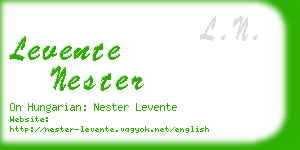 levente nester business card